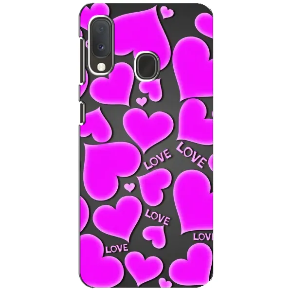 Чехол с принтом «Pink hearts» для Samsung Galaxy A20e