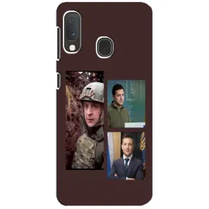 Чехол для Samsung A20e (AlphaPrint - с принтом Зеленского) (Президент)