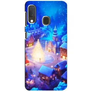 Рождественские Чехлы для Samsung A20e (VPrint) (Рождественский город)