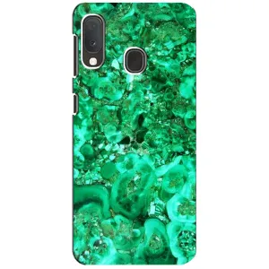 Мраморний чехол на Samsung A20e (VPrint) (Салатовий Мрамор)