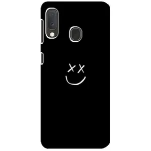 Чехол для Самсунг Галакси А20е - (AlphaPrint) с печатью (ТОП продаж) (Смайл)