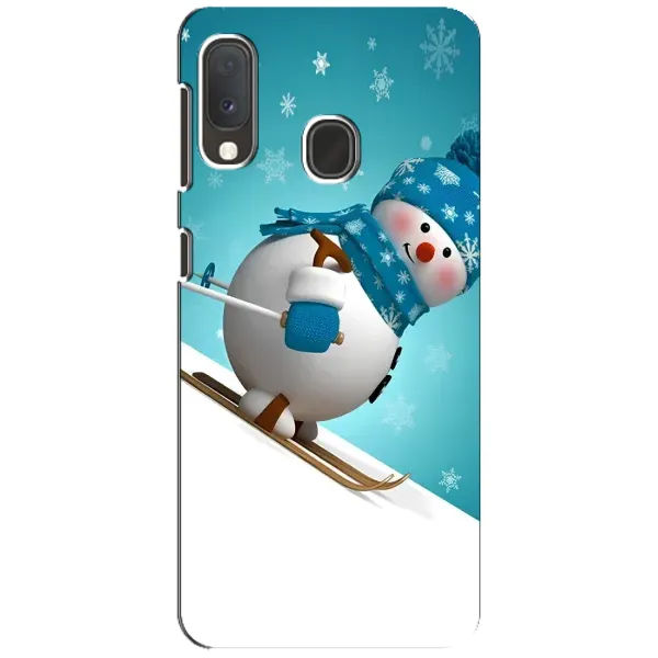 Чехол с принтом «Снеговик на лыжах» для Samsung Galaxy A20e
