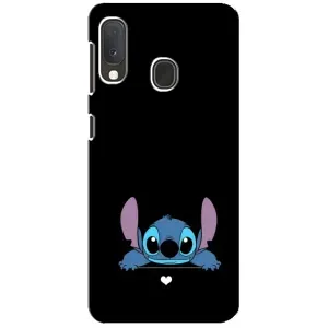 Чохол з принтом Стіч на Samsung Galaxy A20e (Стіч на чорному)