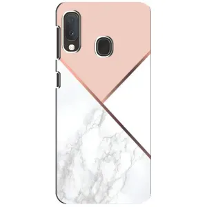 Мраморний чехол на Samsung A20e (VPrint) (Тройний мрамор)