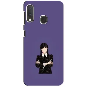 Чехлы Венсдей на Samsung A20e Уэнсдей (AlphaPrint) (Уэнздей в черном)
