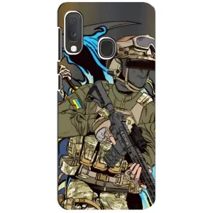 Чехлы с картинкой ЗСУ для Samsung A20e (AlphaPrint) (Воїн ЗСУ)