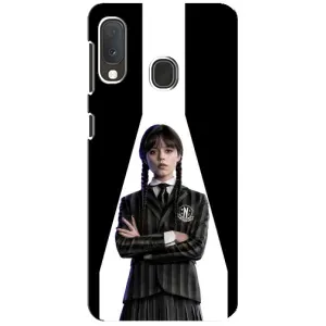 Чехлы Венсдей на Samsung A20e Уэнсдей (AlphaPrint) (W-Wednesday)