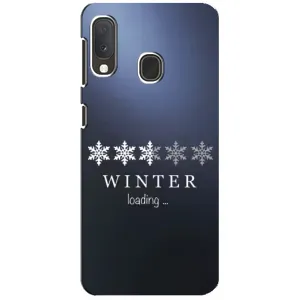 Зимні Чохли для Самсунг Ґалаксі А20е - прозорий фон (Winter loading)