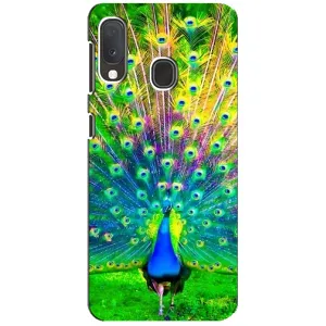 Чехол с птицами на Samsung A20e (VPrint) (Яркий Павлин)