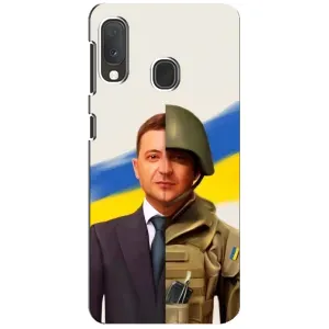 Чехол для Samsung A20e (AlphaPrint - с принтом Зеленского) (Зеленский солдат)