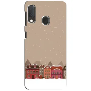 Новорічні, Святкові Чохли для Samsung A20e - 2024 год (Зимове місто)
