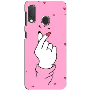 Чохол з принтом для Samsung A20e (AlphaPrint - Знак сердечка)