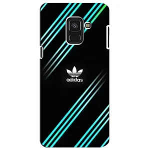 Чехлы Адидас для Samsung A8 Plus,  A730F (AlphaPrint) (Адидас с полосами)
