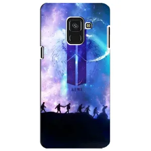 Чехлы BTS для Samsung A8 Plus,  A730F (AlphaPrint) (Army BTS)