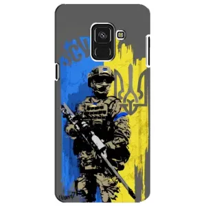 Чехлы с картинкой ЗСУ для Samsung A8 Plus,  A730F (AlphaPrint) (АРТ солдат)