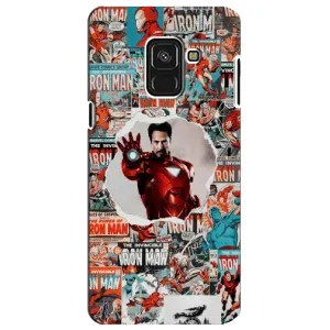 Чехлы с героями Марвел Samsung A8 Plus,  A730F (VPrint) (Айронмен)