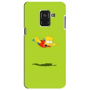 Чехол с Симпсонами для Samsung A8 Plus,  A730F (VPrint) (Барт Симпсон)