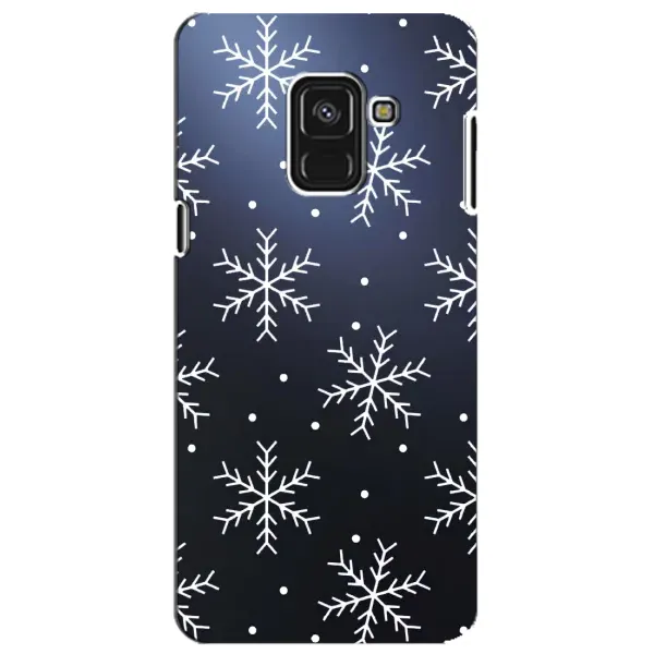 Чехол с принтом «Белые снежинки» для Samsung Galaxy A8 Plus 2018 (A730F)