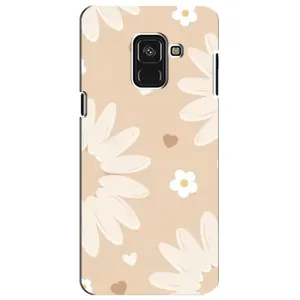 Чохол з принтом «Бежеві квіти» для Samsung Galaxy A8 Plus 2018 (A730F)
