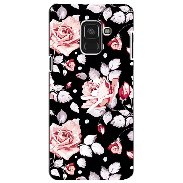 Чохол з принтом «Квіти на чорному» для Samsung Galaxy A8 Plus 2018 (A730F)
