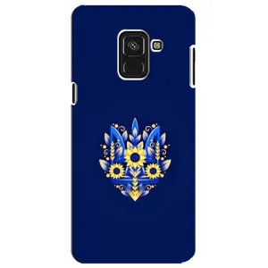 Чехлы для Samsung A8 Plus,  A730F  Укр. Символика (AlphaPrint) (Цветочный Герб)