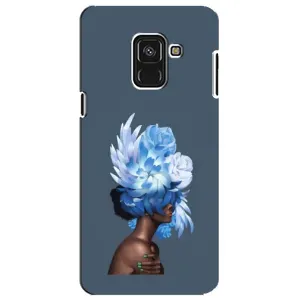Чехлы (ART) Цветы на Samsung A8 Plus,  A730F (VPrint) (Цветы на голове)