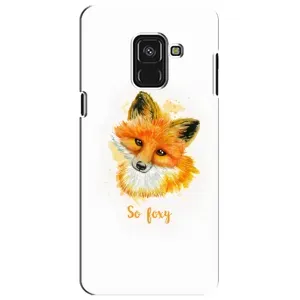 Чехлы с картинкой Лисички для Samsung A8 Plus,  A730F (VPrint) (Девочка Лиса)