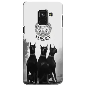 Чехлы VERSACE для Самсунг А8 Плюс 2018, А730Ф (PREMIUMPrint) (Доберман Версаче)