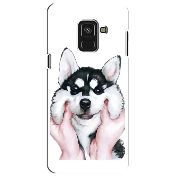 Чехол с принтом «Довольный Хаски» для Samsung Galaxy A8 Plus 2018 (A730F)