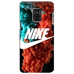 Чехол для Samsung A8 Plus,  A730F - с принтом Найк (AlphaPrint) (Дымчатый найк)