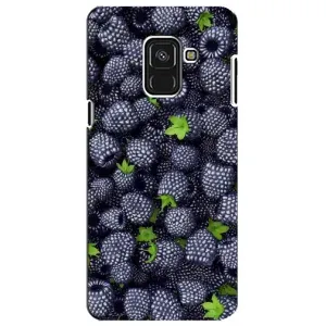 Чехлы с Фруктами для Samsung A8 Plus,  A730F (VPrint) (Ежевика)