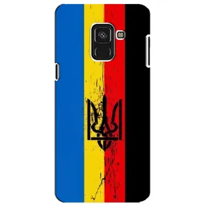Украинские Чехлы для Samsung A8 Plus,  A730F с картинкой УПА (AlphaPrint) (Флаг УПА)