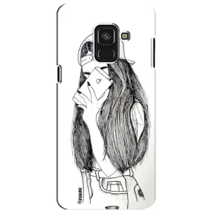 Чехол с печатью для Samsung A8 Plus,  A730F - (Мода) (AlphaPrint) (Фото девочки)