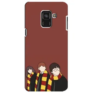 Чехлы с Гарри Поттером для Samsung A8 Plus,  A730F (AlphaPrint) (Гарри с друзьями)
