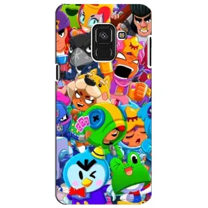 Чехол для Samsung A8 Plus,  A730F Бравл Старс (VPrint) (герои Бравл Старс)