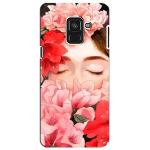 Чехлы (ART) Цветы на Samsung A8 Plus,  A730F (VPrint) (Глаза в цветах)