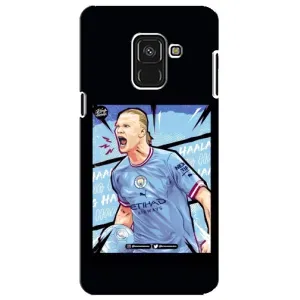 Чехлы с футболистом Ерлинг Холанд для Samsung A8 Plus,  A730F (AlphaPrint) (гол Эрлинг Холланд)