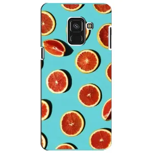 Чехлы с Фруктами для Samsung A8 Plus,  A730F (VPrint) (Грейпфрут)