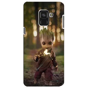 Чехол МАРВЕЛ для Самсунг А8 Плюс 2018, А730Ф (AlphaPrint) (I am Groot)