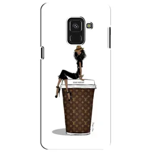 Чехлы Луи Витон для Samsung A8 Plus,  A730F (AlphaPrint - LOUIS VUITTON) (кофе LOUIS VUITTON)