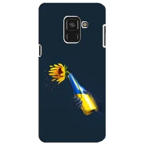 Чехол для Патриота Украины Samsung A8 Plus,  A730F - (AlphaPrint) (Коктейль молотова)