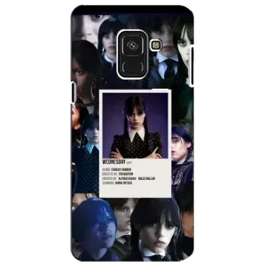 Чехлы Венсдей на Samsung A8 Plus,  A730F Уэнсдей (AlphaPrint) (коллаж Уэнздей)