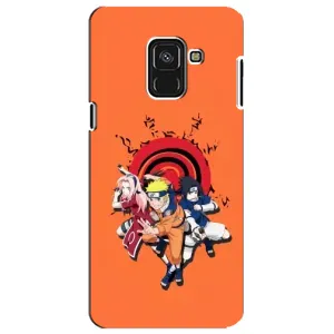 Naruto Anime Чехлы для Самсунг А8 Плюс 2018, А730Ф (AlphaPrint) (команда Наруто)