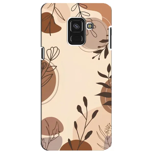 Чохол з принтом «Коричневі квіти» для Samsung Galaxy A8 Plus 2018 (A730F)
