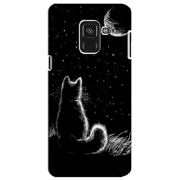Чехол с принтом «Котик и луна» для Samsung Galaxy A8 Plus 2018 (A730F) Чехол с принтом «Котик и луна» для Samsung Galaxy A8 Plus 2018 (A730F)