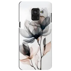 Чохол з принтом «Квіти на білому» для Samsung Galaxy A8 Plus 2018 (A730F)