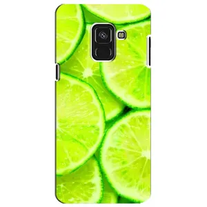 Чехлы с Фруктами для Samsung A8 Plus,  A730F (VPrint) (Лайм)