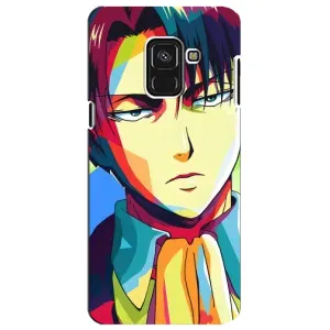 Чехлы Персонажи Аниме Наруто для Samsung A8 Plus,  A730F (AlphaPrint) (Леви Аккерман)
