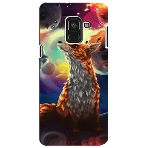 Чехлы с картинкой Лисички для Samsung A8 Plus,  A730F (VPrint) (Лисица в космосе)