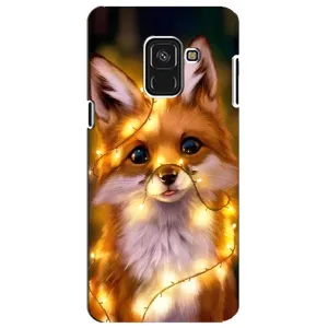 Чехлы с картинкой Лисички для Samsung A8 Plus,  A730F (VPrint) (Лисичка в гирляндах)